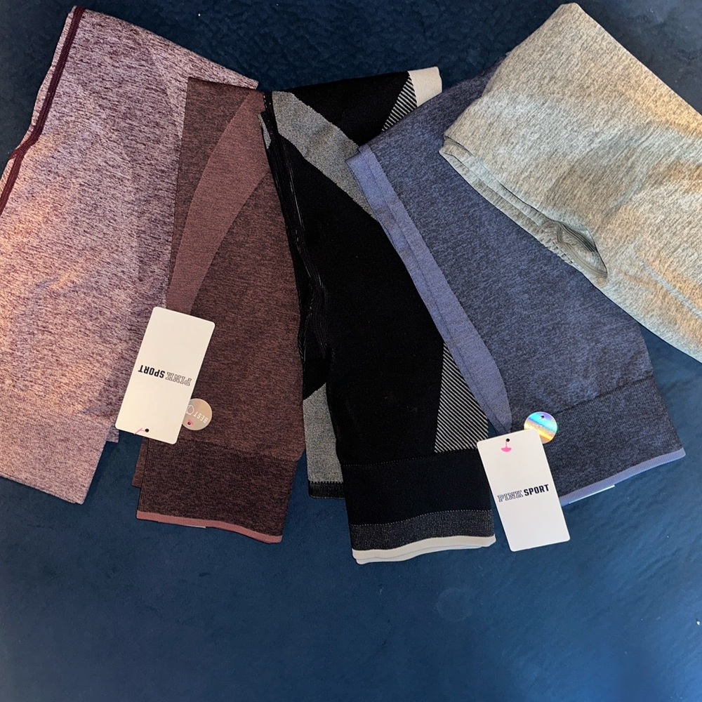 PINK Victoria's Secret Seamless Knockout Sport Leggings - Multi-Color 5-Pack
